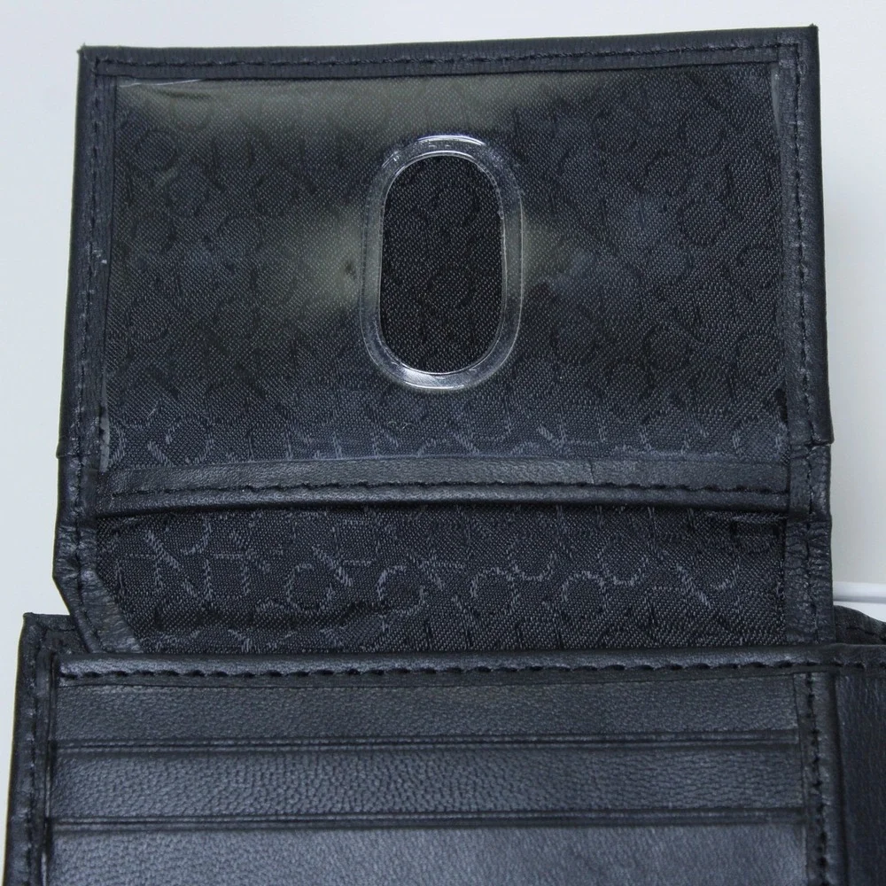 Calvin Klein Leather Wallet with RFID Protection - New in Box - Men's Black